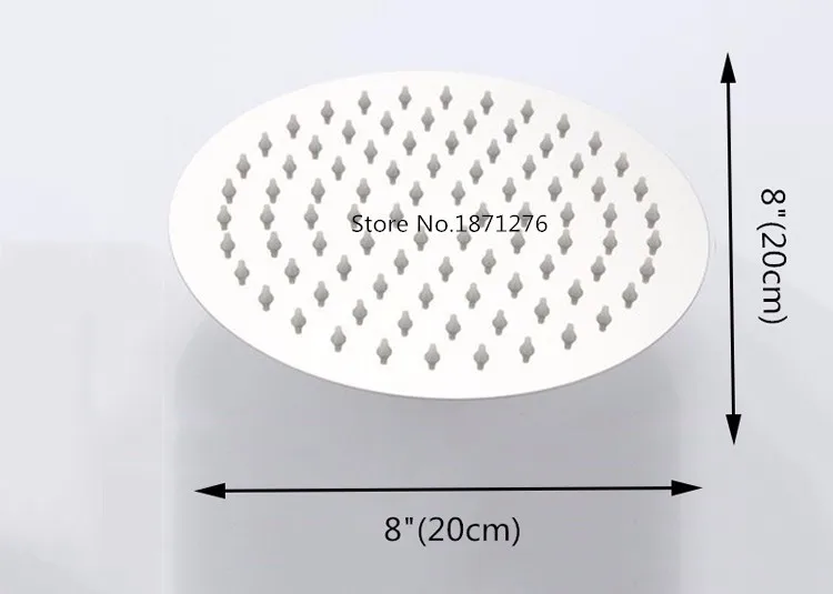 Современная нержавеющая сталь 8 дюймов насадка для душа настенная ультратонкая круглая хромированная отделка душевая головка для ванной комнаты