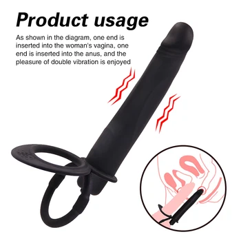 Silicone Dildo Vibrators Double Penetration Vibrators Anus Plug Butt For Women Clitoris Stimulate Adult Toys Prostate Massager 4