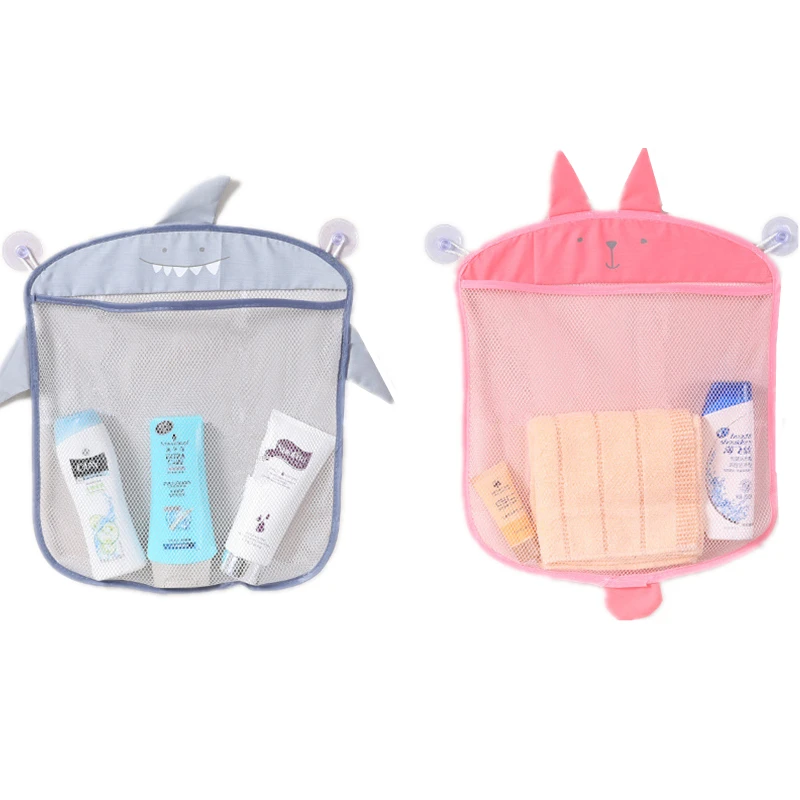 

Cartoon Hanging Mesh Storage Bags Kids Children Bathing Toy Pouch Suction Cup Baskets Kitchen Bathroom Grocery Organizer Holder