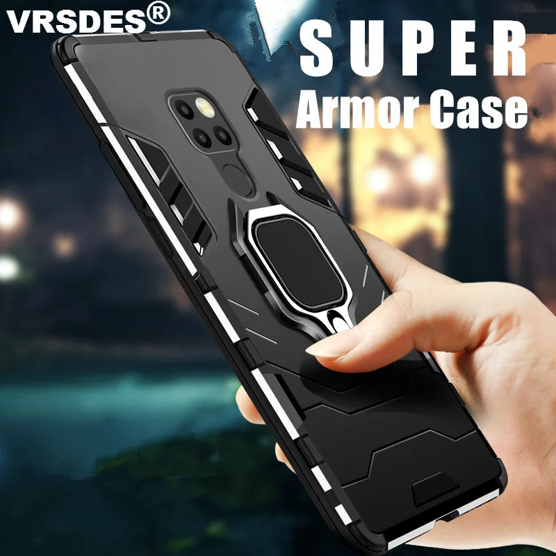 

VRSDES Armor Case For Huawei Mate 20X Mate 20 Pro P20 Lite Full Shockproof Cover For Huawei Honor 8X Max P Smart Ring Phone Case