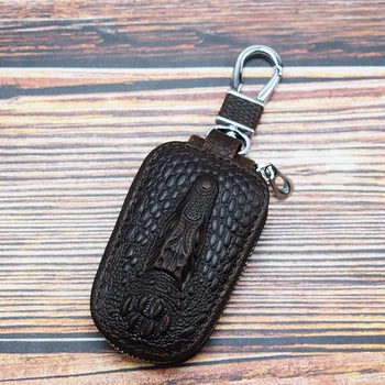 

Etaofun 2018 Crocodile style car key holder high quality genuine leather keys case for women housekeeper luxury men key purse