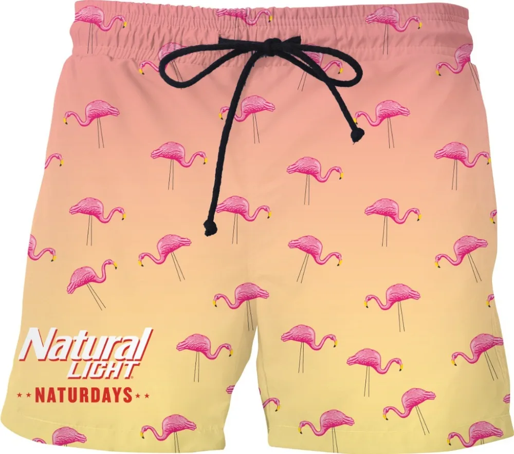 Быстросохнущие летние мужские s Siwmwear мужские s пляжные обшитые мужские шорты Фламинго шорты пляжная одежда Фламинго шорты