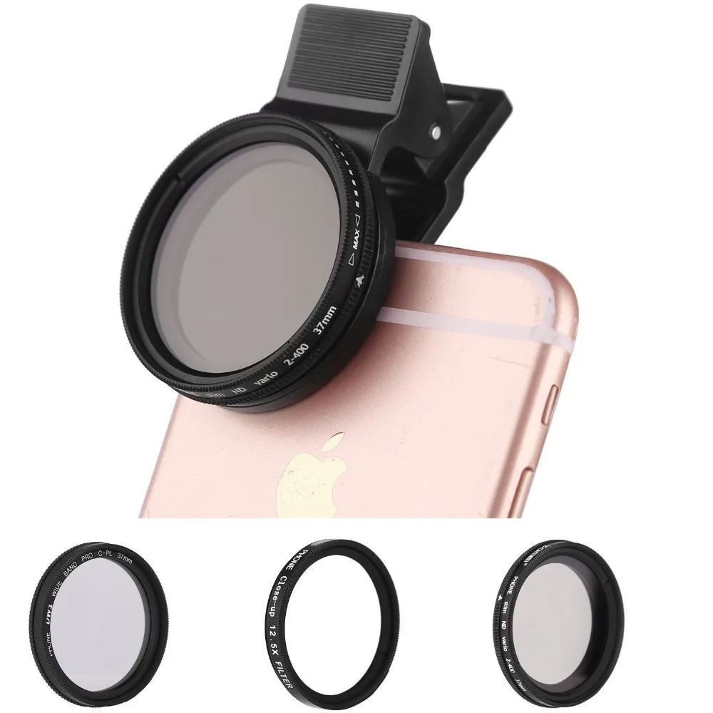 

ZOMEI 3in1 Clip on Pro CPL+ Close up + fader ND2-400 filter for iphone Samsung ipad Huawei Xiaomi lens