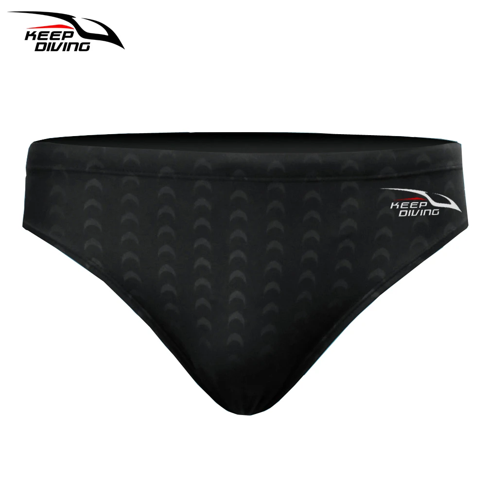 

KEEP DIVING Professional Shark Skin Swim Competition Briefs Men Brand Quick Dry Sport Trunks Sharkskin Shorts Swimwear