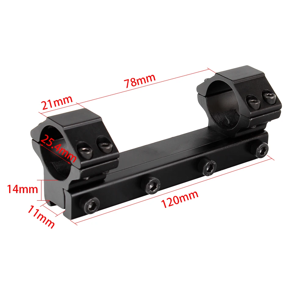

Hunting ohhunt 12cm Medium Profile 11mm Dovetail .22 Airgun 25.4mm 1 inch Scope Rings with Stop Pin For Rifle Scope Mount