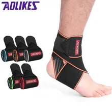 AOLIKES 1 шт. силиконовый ремешок для поддержки лодыжки для баскетбола и футбола Профессиональный регулируемый фиксатор для защиты лодыжки