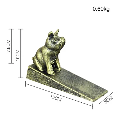 Ручная работа, антикварная Золотая Милая птица, кошка, собака, лягушка, свинья, белка, фигурки животных, дизайн чугунная металлическая напольная дверь - Цвет: pig gold