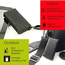 Indoor Outdoor Portable Bluetooth Speaker HiFi Stereo Loundspeaker Handsfree Speakerphone Mic Mini Dynamics Waterproof IP67