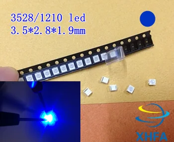 

200PCS 3528 blue 4-legs blue super bright LED lamp beads PLCC-4 1210 3528 SMD LED Blue 4 Feet 4-Pin 3.5*2.8*1.9mm