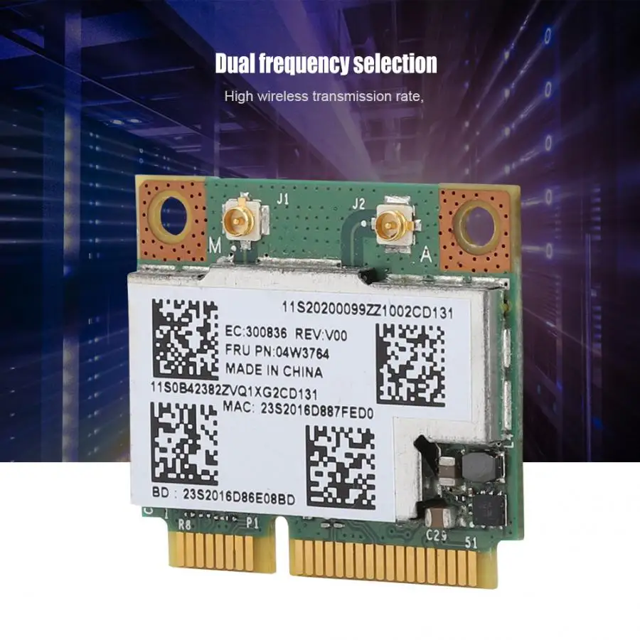 BCM943228HMB Двухдиапазонная 300 M Mini PCI-E сетевая карта для lenovo PC 04W3746 BCM943228HMB