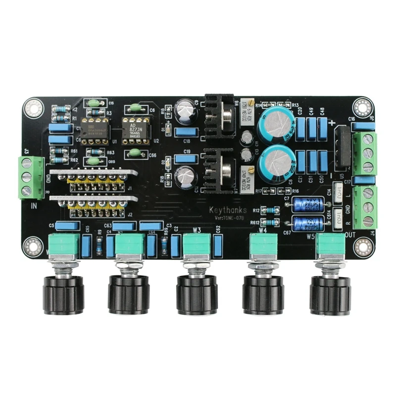 Newest Opa2604+Ad827Jn Preamplifier Tone Board Lm317 Lm337 Regulator Circuit High-End Premp Volume Adjustment Dual Ac15V-20V