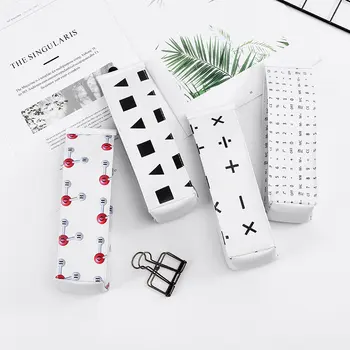 

Coloffice 2018 Creative New Style Leather Pencil Bags School Supplies Stationery Stroage 21*6*6cm Children Gifts 1Piece
