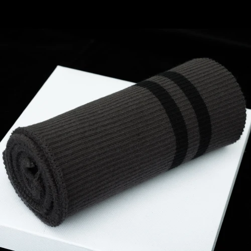 Navy blue black Утолщенная полосатая эластичная трикотажная ткань для бейсбольной одежды с вырезом, манжетами, поясом и манжетами - Цвет: Navy blue black