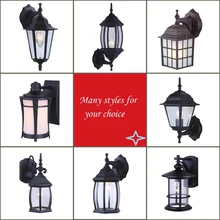 Американский стиль простая индивидуальная наружная патио дверь балкон наружная площадь сад алюминиевая водонепроницаемая настенная лампа