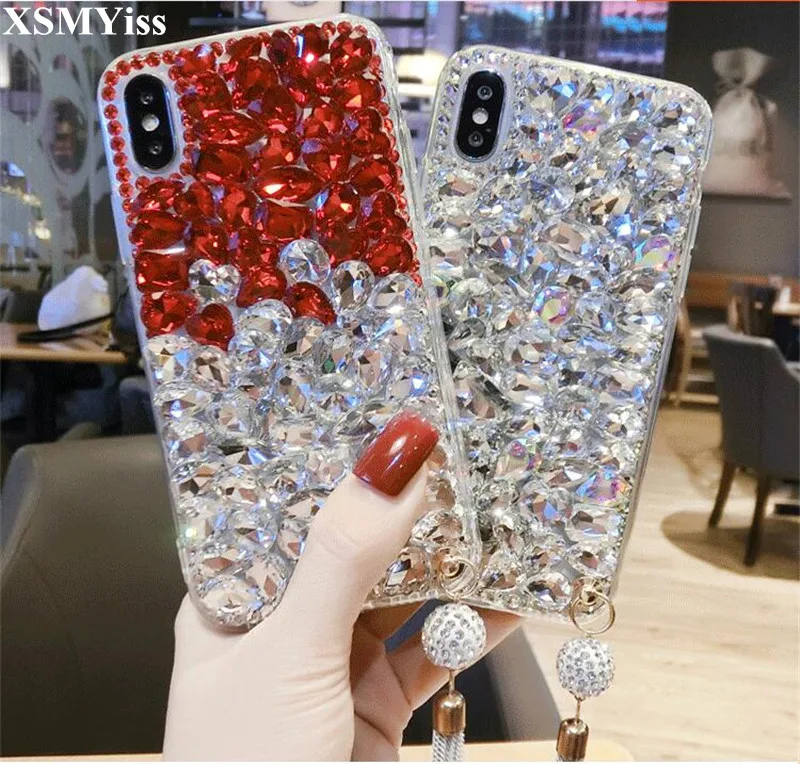 Bling Jewelled Rhinestone Crystal Diamond Soft Back Pendant Phone Case Cover For SamsungS6 S7 S8 S9 S10 S11 PLUS Lite Note8 9 10 |