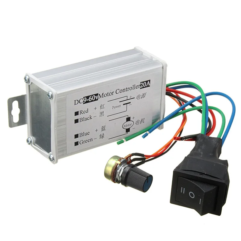 DC 12V 24V 36V 48V Реверсивный регулятор скорости двигателя PWM контроллер ler PWM