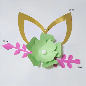 

Cardstock Rose DIY Easy Paper Flowers With Ears leaves Set For Baby Nursery Wall Flower Decor Shower Birthday Video Tutorials