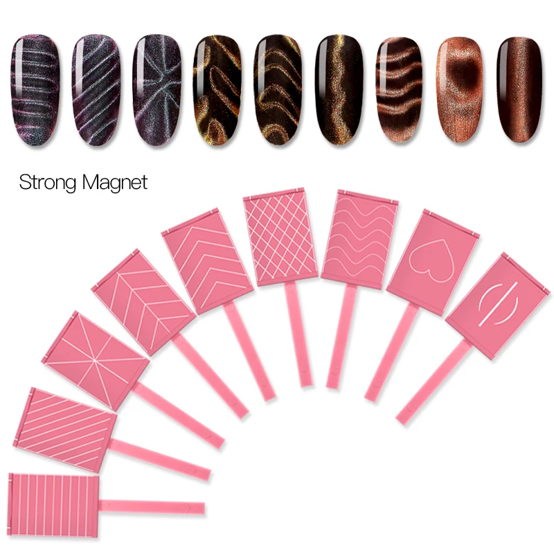 

RBAN NAIL Magical Magnet Stick For Cat Eye Gel Polish 3D Effect Mixes Shape Magnetic Sticks Nail Art DIY Gel Varnish Tool Set