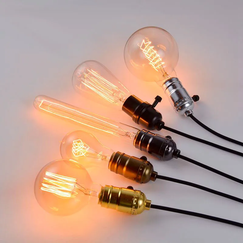 Lâmpadas de Iluminação Edison Lâmpada Luminaria Retro Bombilla Industrial Vintage Lampada St64 G80 220 v 40 w E27 Deco Antigo Filamento 7 vintage lampada st64 g80 220 v 40