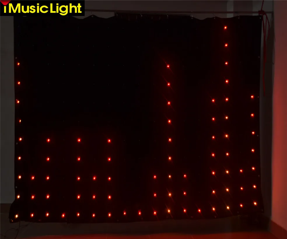 

Free shipping P18 3Mx8M LED Cloth,DMX LED Vision Curtain,LED Video Curtain,60 kinds of built-in Programs