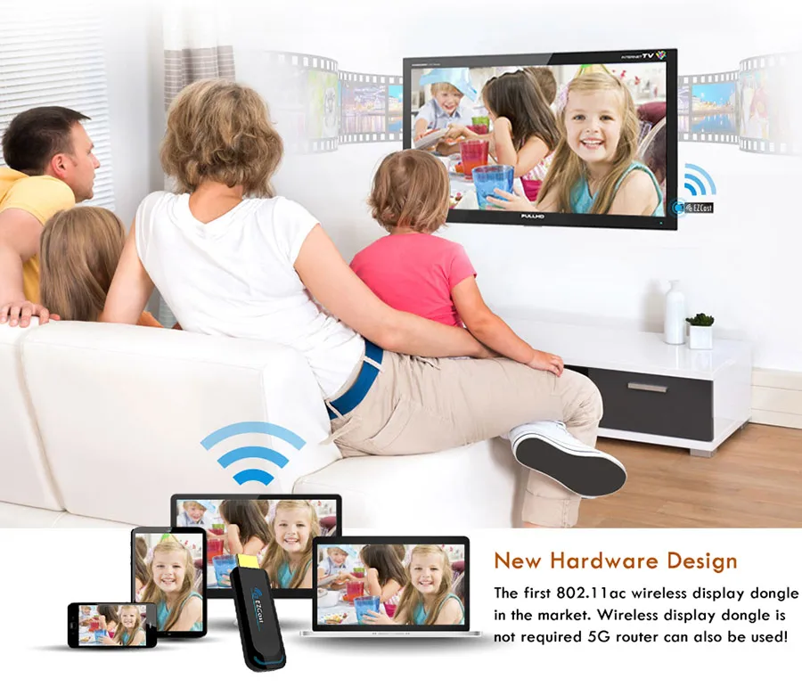 EZCAST 5G HDMI 1080P ТВ палка ключ дисплей DLNA Miracast Airplay для IOS Android OS Windows смартфон|chromecast stick|tv