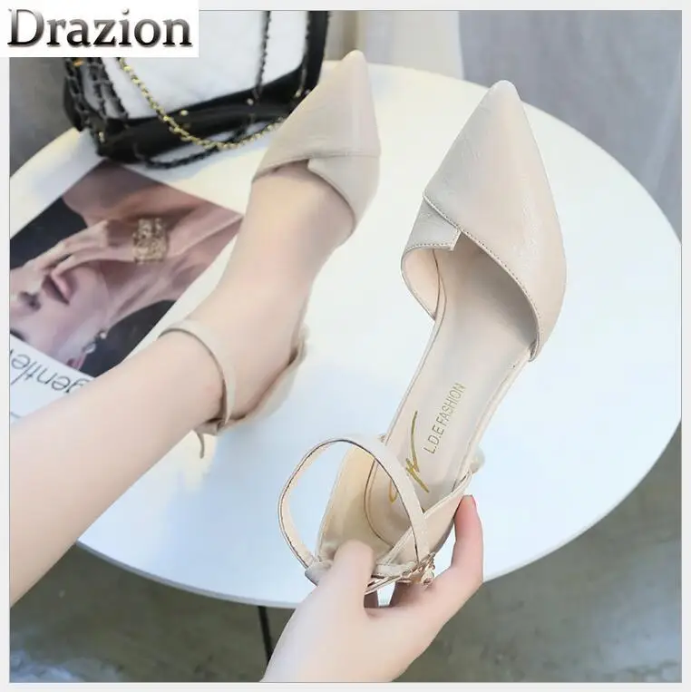 

Black pointed professional high heel women's fine with new wild net red shoes