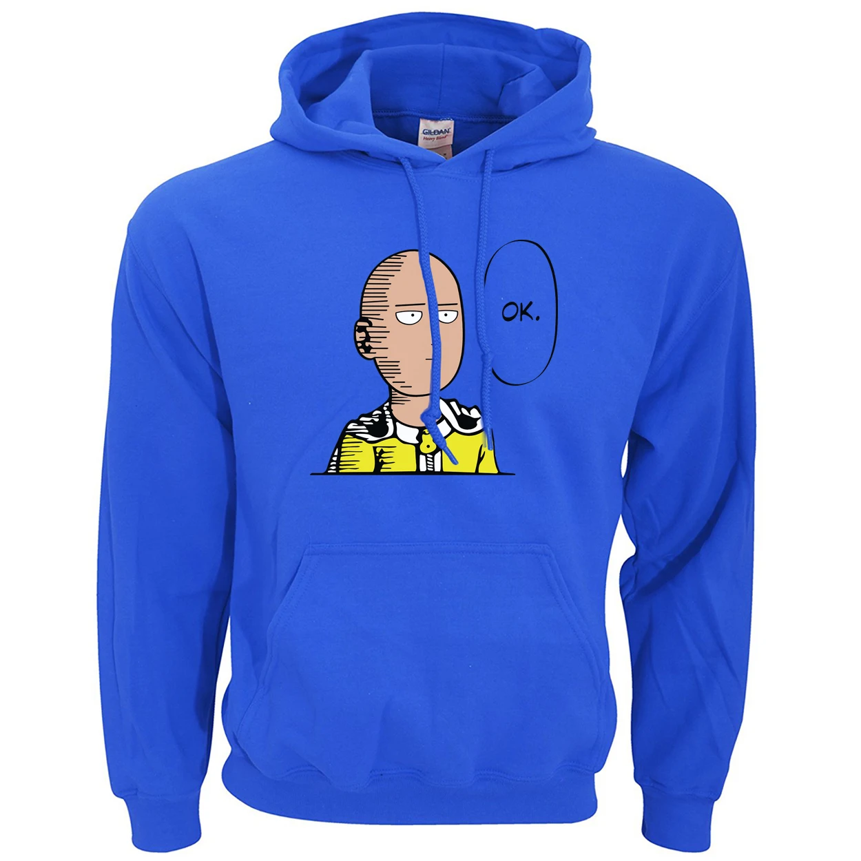 Best new arrival Anime One Punch Man Hoodies OK Printed Men Sweatshirts 2019 spring winter warm fleece loose fit men s sportswear