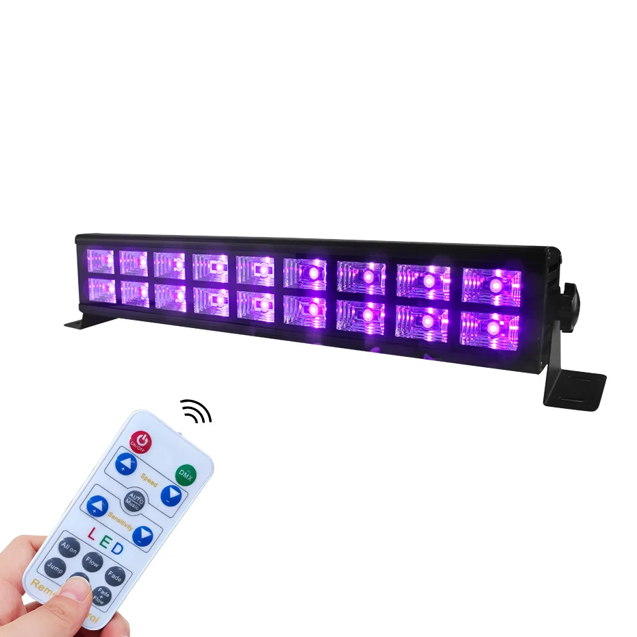 

9X3W 18X3W Led Disco Light Led UV Bar Lights Sound Activated Party Lights DMX512 / Remote Controller Stage Music Dj Disco Lamp