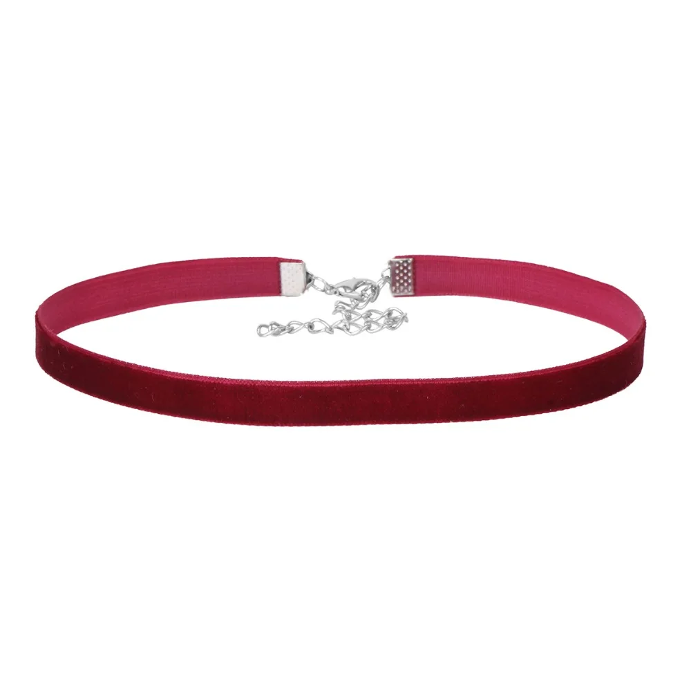 

2018 New Fashion Style Choker Necklace Women Black Pink Velvet Chokers Collar Necklaces Simple Women Jewelry Personality NS3491
