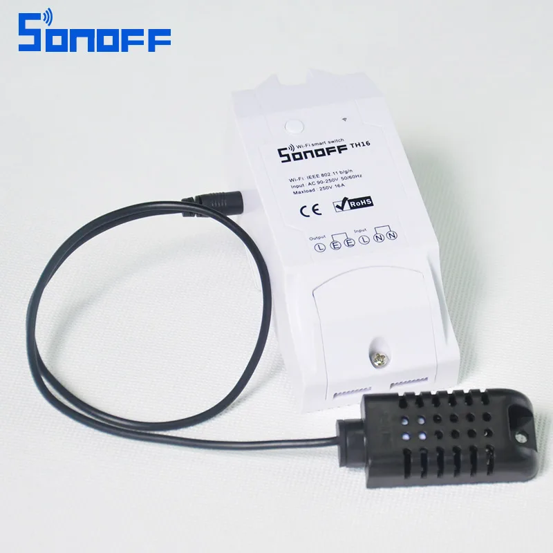 Sonoff th16/10A Smart переключатель Wi Fi мониторинга Температура влажность умный дом