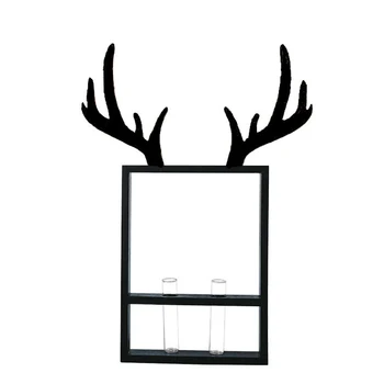 

Nordic Minimalist Antler Decorative Hydroponic Wall Hanging Glass Vase Wall-Mounted Vase Gift Home Decoration Accessories Modern
