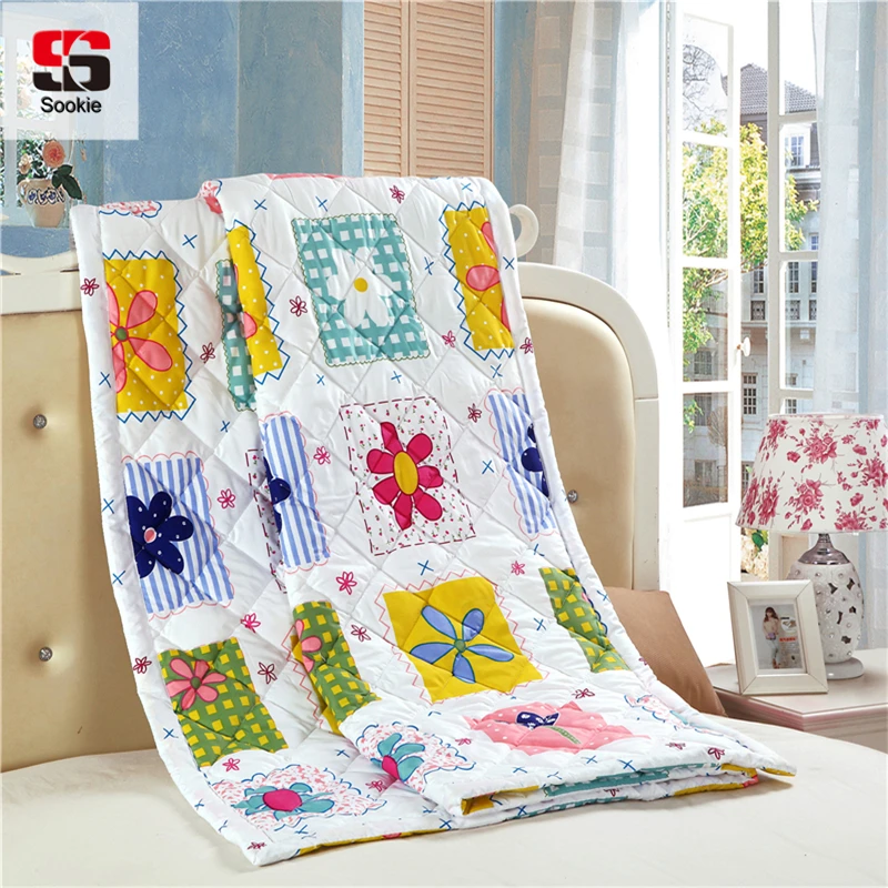 Sookie Floral Print Quilt Bedding Summer Air Conditioning Quilting Comforter Thin Throws Blanket