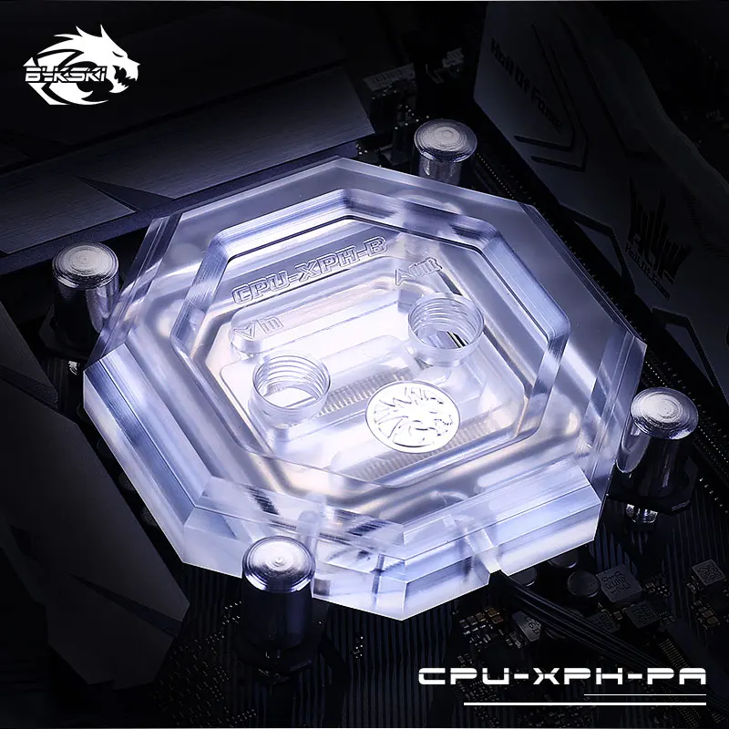 Bykski водоблок для процессора cpu-XPH-PA для INTEL LGA1150 1151 1155 1156 2011X99 12V RGB/5 V RBW водяное охлаждение