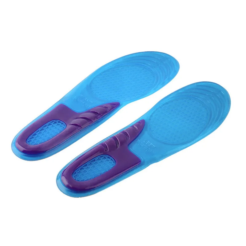 1 пара ортопедических Arch Поддержка массажные силиконовые противоскользящие гель мягкий спортивной обуви стельки площадкой для человека
