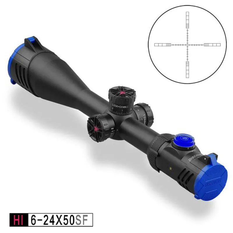 

Discovery HI 6-24X50SF Tactical Hunting Scopes Side Parallax Adjustment hawke 1/2 Mil Dot Reticle Riflescopes With Bubble Level