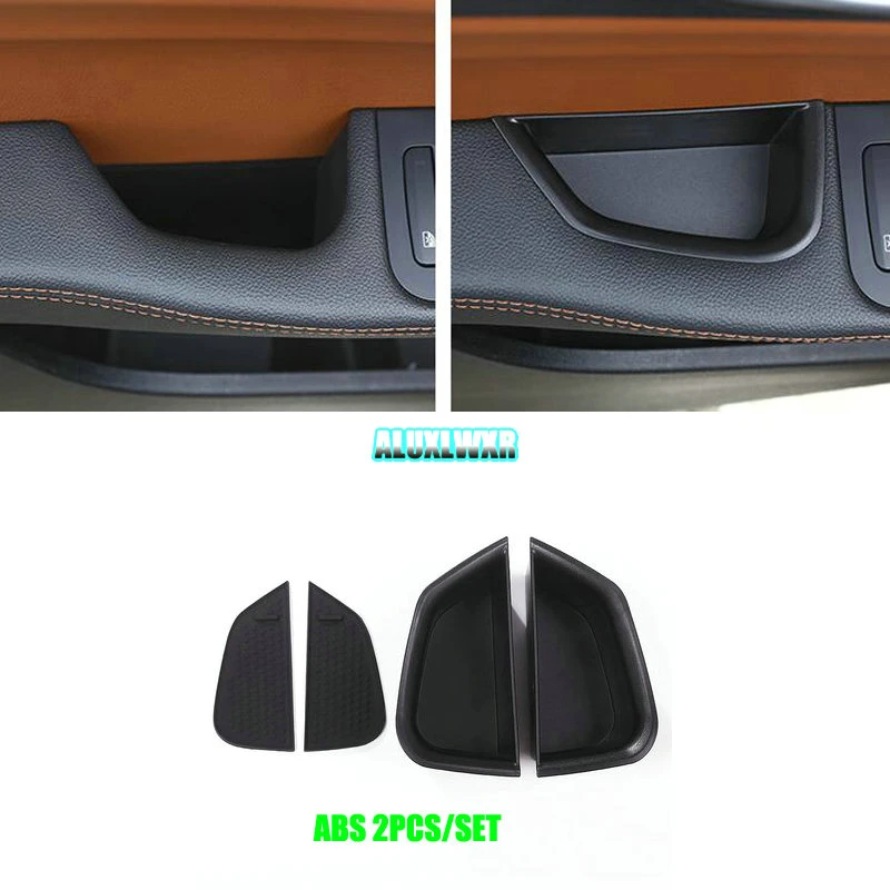 Black Tray with No-slip Mat Newest Car Accessories Car-styling for Alfa Romeo Giulia 2017 2018 Front Door Storage Box