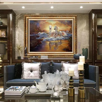 

Unframed Animal Horse Canvas Painting 100% Hand Painted Oil Painting For Home Living Room Wall Art Paintings