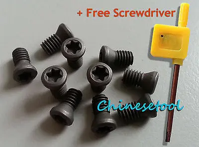 

10pcs M2.5 x 6mm Insert Torx Screw for Carbide Inserts Lathe Tool & Screwdriver