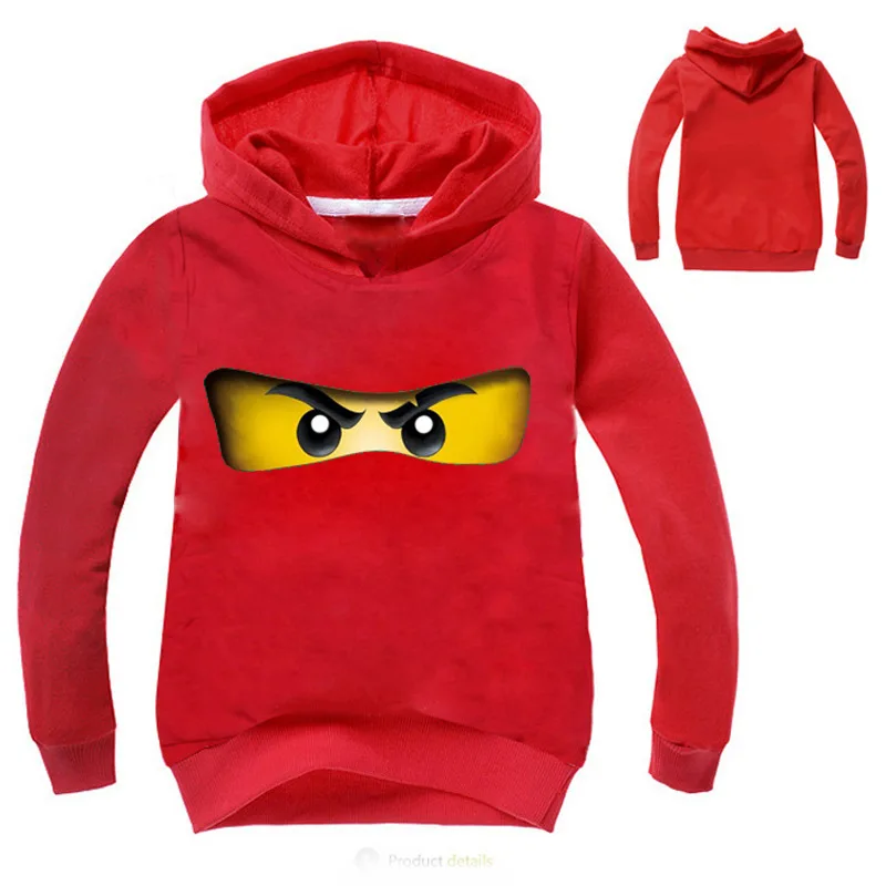 Новые футболки с длинными рукавами для мальчиков одежда ninjago толстовки для девочек Детская весенне-осенняя одежда верхняя одежда для малышей Детский свитер - Цвет: Red
