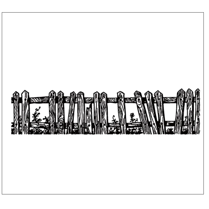 

Wooden Stake Fence Silicone Clear Stamps/Seal For DIY Scrapbooking Decorative Card Making Craft Fun Decoration Supplies