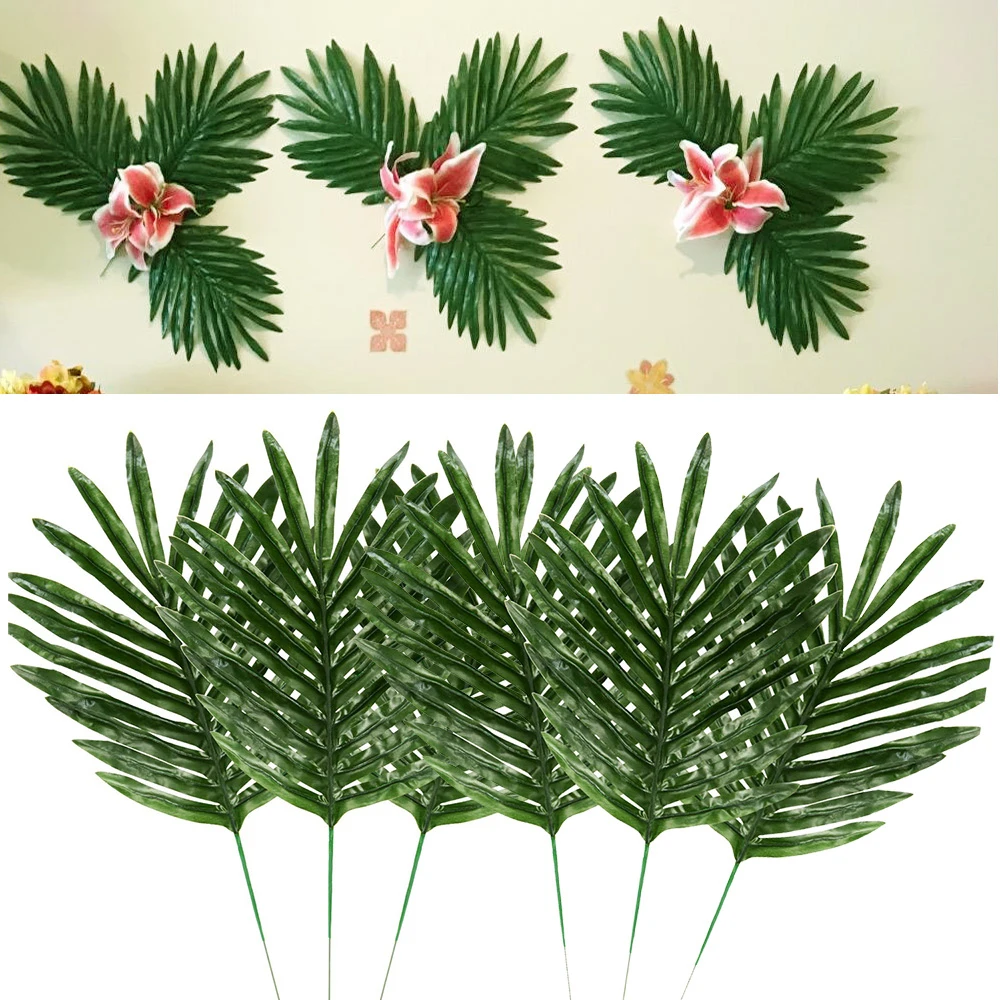 

Big Palm Leaves Silk Fake Plant Artificial Leaf Home Office Decorations 6pcs/Set