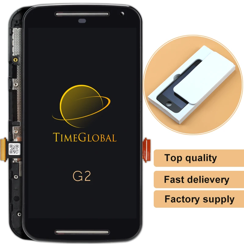 

10PCS Highscreen For Motorola Moto G2 Xt1063 Xt1068 Xt1069 Lcd Display Screen Touch Digitizer Frame Assembly Special Offer