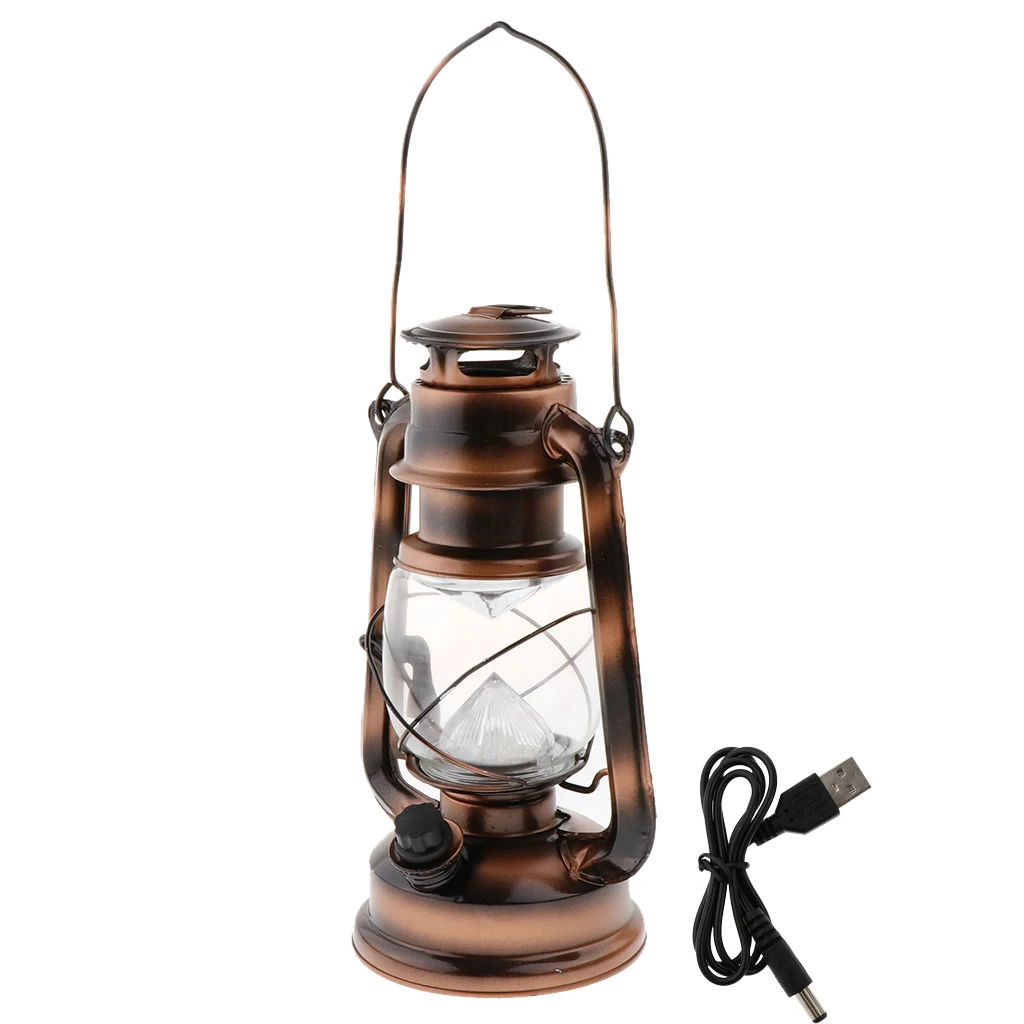 Vintage LED Lantern with Battery Operated Rechargeable Lamp for Caming /Outdoor /Emergency /Adventures