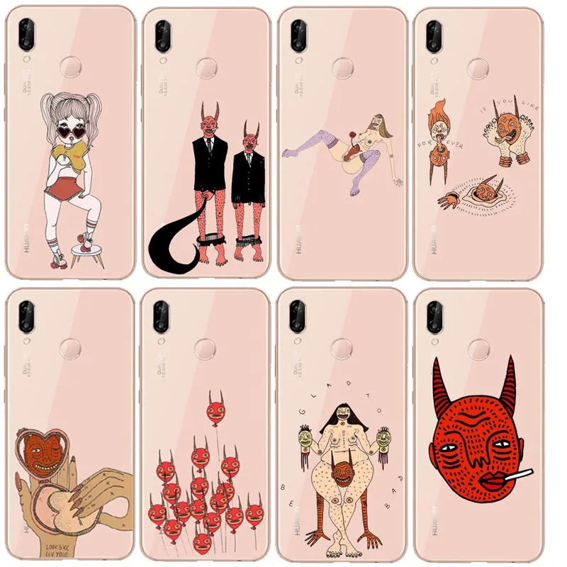 

polly nor painting art soft cover phone case For Huawei P6 P7 P8 P9 P10 P20LITE 2017 P8L P10Plus P20 best design Housing