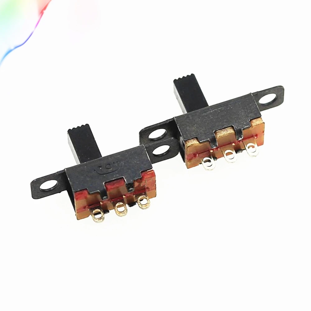 

50pcs Toggle switch SS-12F15 3 Pin 2 files Slide switch 1P2T 1 Row 2 files 3P SS12F15 Handle high 3/6MM