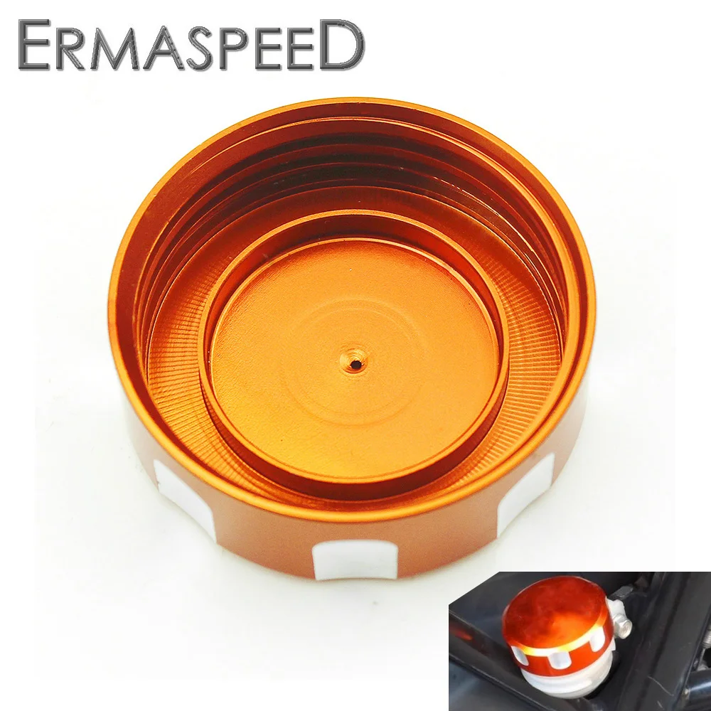 

Motorcycle Rear Brake Pump Fluid Reservoir Cap Cover Modified Parts Orange Black for KTM Duke 690 Endure R SMC/R Supermoto LC4