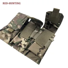 Тройная M4 Molle система подсумок для военной страйкбол охотничий жилет тактический винтовочный пистолет маг держатель сумка