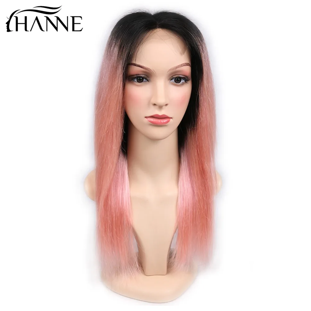 Волосы hanne 4*4 на шнуровке розовые парики для женщин средняя часть человеческие