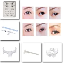 Перманентный макияж для бровей микроблейдинг бровей Набор татуировки ручка игла паста кожи линейка для нанесения татуировки