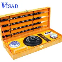 Китайская кисть для рисования, ручка, набор шерстяных кистей для волос, художественная стационарная водная кисть с подарочной коробкой